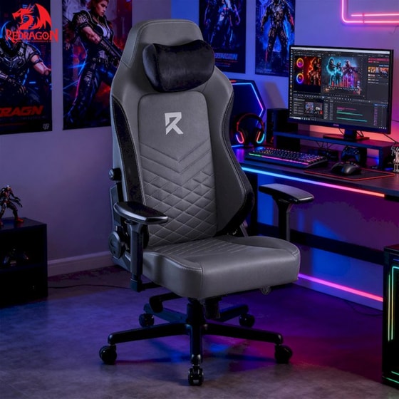 Καρέκλα Gaming Redragon C615 από Δερματίνη Γκρι image 1