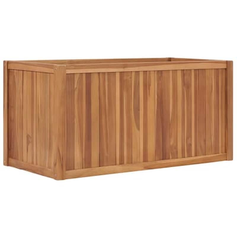 Vidaxl Ζαρντινιέρα 100 X 50 X 50 Εκ. Από Μασίφ Ξύλο Teak