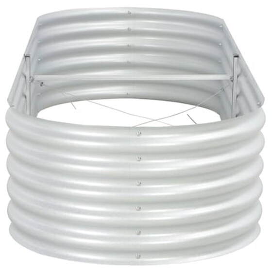 Vidaxl Ζαρντινιέρα Υπερυψωμένη Ασημί 240x80x44 Εκ. Γαλβανισμ. Χάλυβας image 3