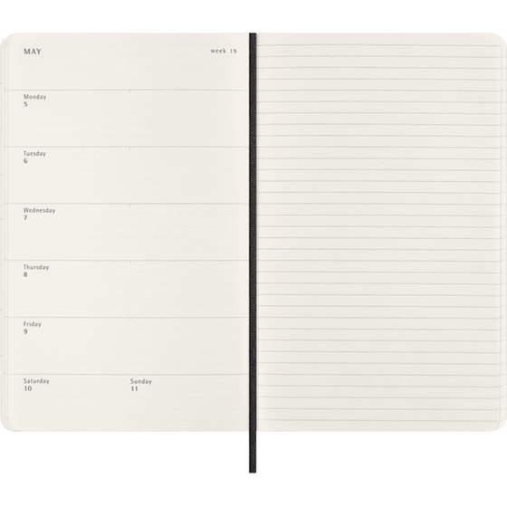 Ημερολόγιο Εβδομαδιαίο Moleskine 2025 12M Mamba Black Soft image 4