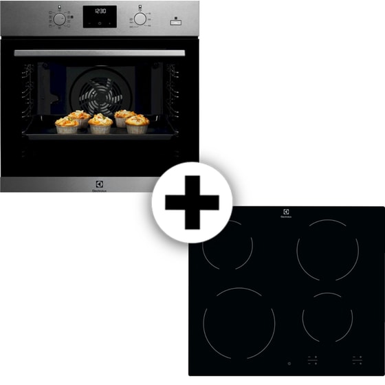ELECTROLUX EOD3H50TX & EHF6240IOK 72 Lt Inox Εντοιχιζόμενος Σετ Φούρνος και Εστία image 0