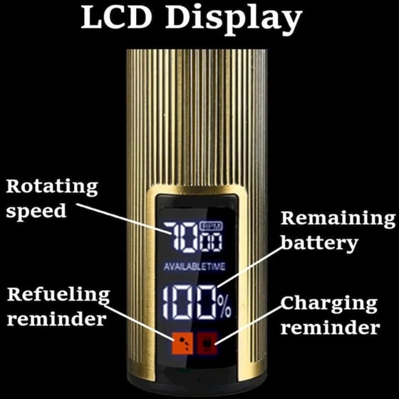 ANDOWL Q-TF9 Κουρευτική Μηχανή  Επαναφορτιζόμενη Χρυσή image 6