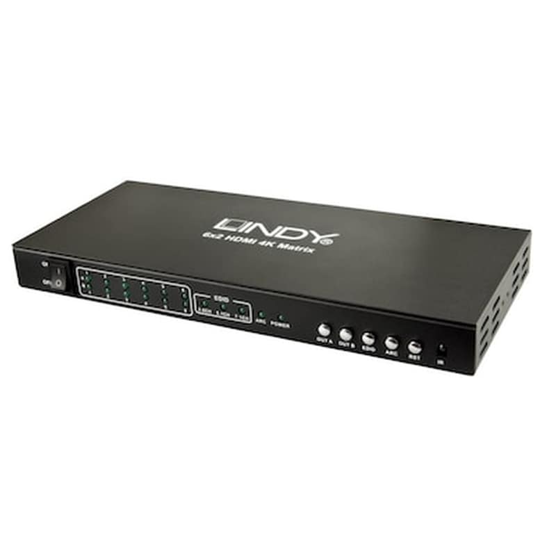 LINDY Switch Lindy Hdmi 4k Matrix Uhd 3d Pip 2160p24 Max Mhl 2 6x2