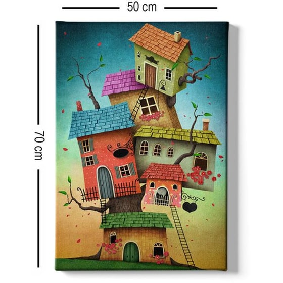 Μοντέρνος Πίνακας 24Mall Σπίτια 50x70 cm image 2