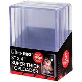 Ultra Pro 3" X 4" Super Thick 360pt Toploader 5 Τμχ