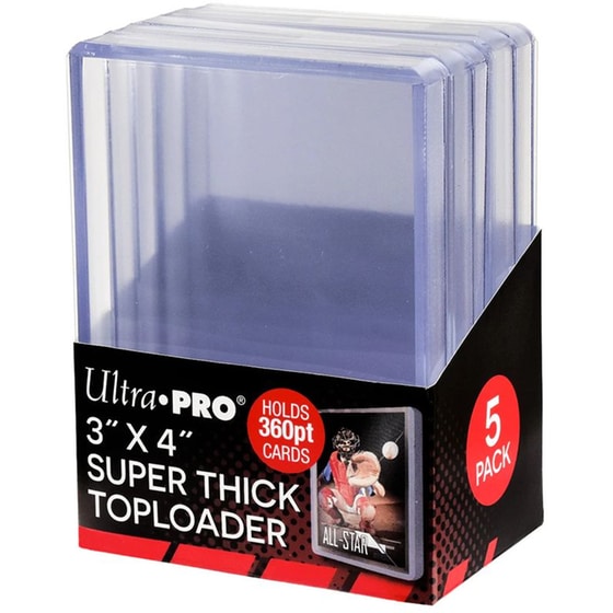 Ultra Pro 3" X 4" Super Thick 360pt Toploader 5 Τμχ image 0