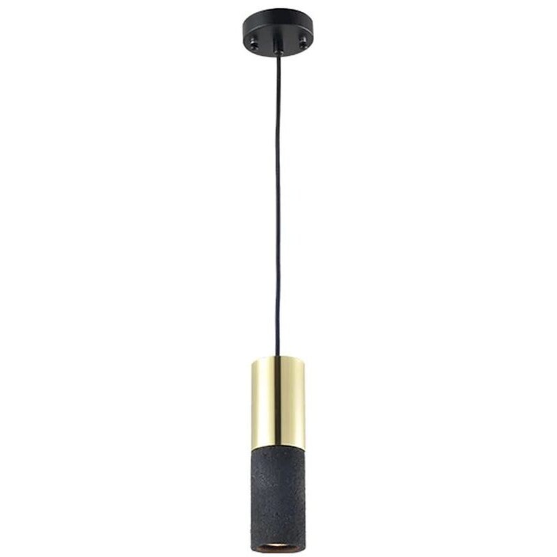 Φωτιστικό Οροφής Μονόφωτο Aca Placebo V372581pcbb Κεραμικό - Μαύρο/Χρυσό