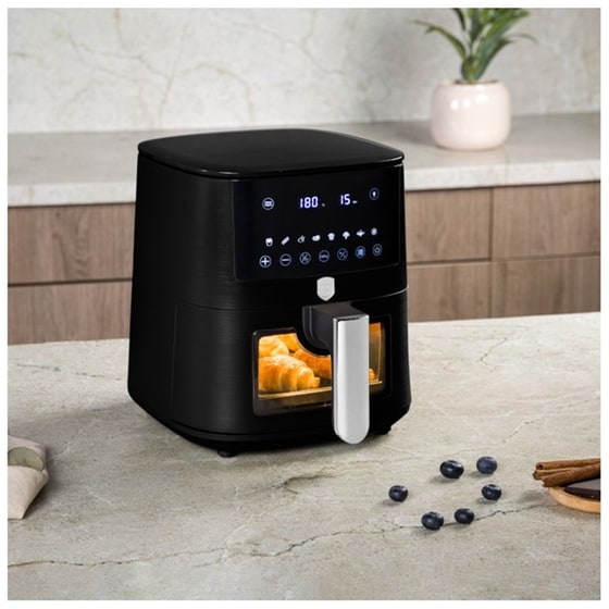 BERLINGER HAUS BH-9557 με Αποσπώμενο Κάδο 5 L 1400 W Μαύρο Φριτέζα Αέρος image 2