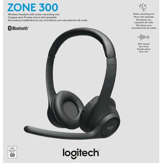 Ασύρματα Ακουστικά Κεφαλής Logitech Zone 300 - Μαύρο image 6