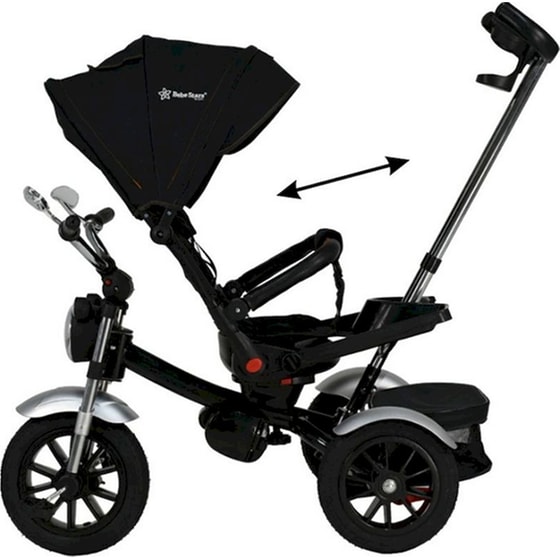 Παιδικό Ποδήλατο Τρίκυκλο Bebe Stars 360 Chopper 6 In 1,  814-188 - Μαύρο image 4