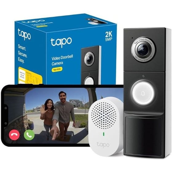 Κουδούνι Πόρτας TP-Link Tapo D235 Smart Doorbell με Κάμερα - Μαύρο image 2