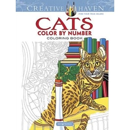 Creative Haven Cats Color by Number Coloring Book