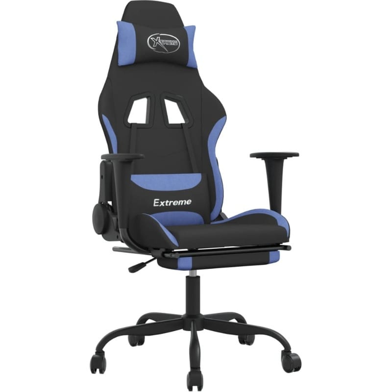 Καρέκλα Gaming VIDAXL 3143729 με Υποπόδιο - Μαύρο