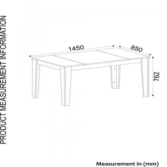 Τραπέζι Woodwell Verona 145x85x76.2 cm - Μαύρο/Χρυσό image 2