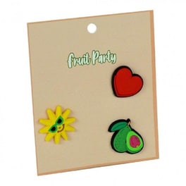 Σετ Διακοσμητικών Κουμπωμάτων Patch Funky Fish 2 Fruit Party (3 Τεμάχια)