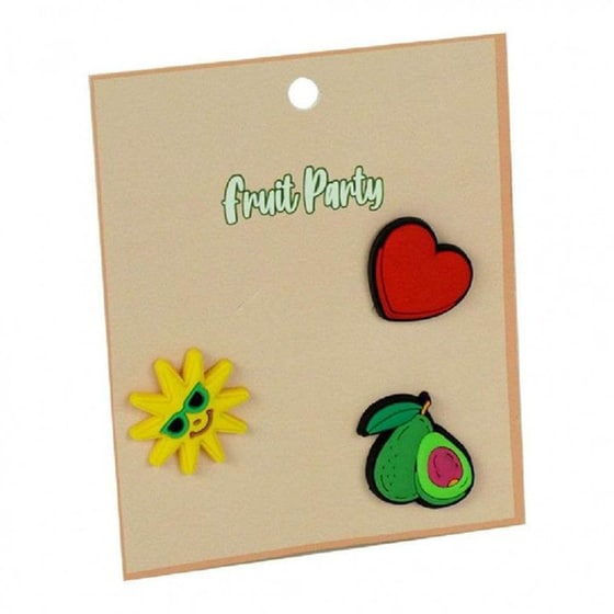 Σετ Διακοσμητικών Κουμπωμάτων Patch Funky Fish 2 Fruit Party (3 Τεμάχια) image 0