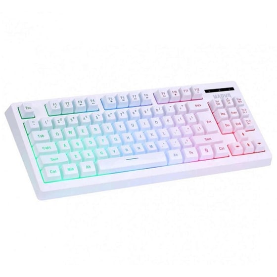 Marvo Cm310 Σετ Gaming Ενσύρματο Πληκτρολόγιο με RGB φωτισμό & Ποντίκι Λευκό (US) image 1