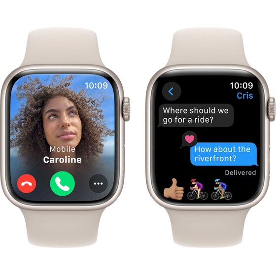 Apple Watch Series 9 Aluminium Starlight GPS 45mm - Starlight Small/Medium image 5