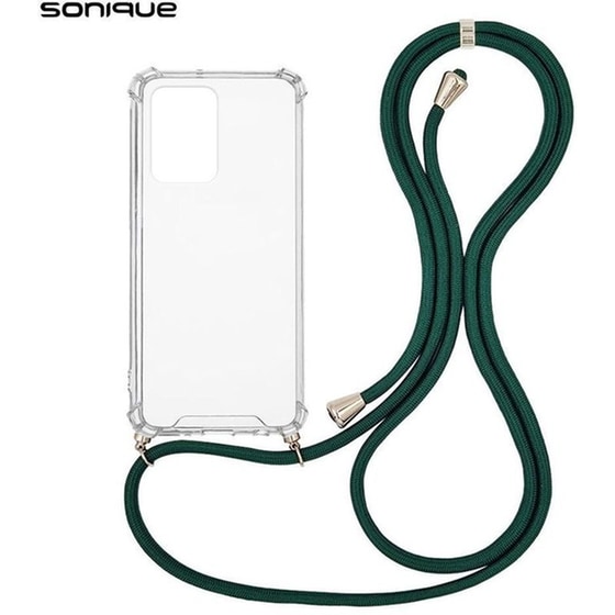 Θήκη Xiaomi Redmi Note 10 5G - Sonique Armor Clear Με Κορδόνι - Πράσινο image 0