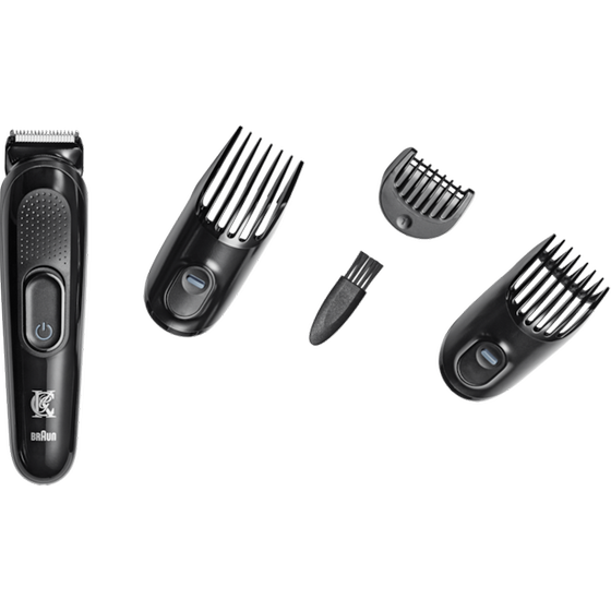 Trimmer GILLETTE x BRAUN King C. Gillette Επαναφορτιζόμενο με 3 Εξαρτήματα Κοπής Μαύρο image 2