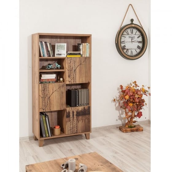 Βιβλιοθήκη 24mall Mare Atlantic Pine από Μοριοσανίδα 80x36x155 cm - Καφέ image 1