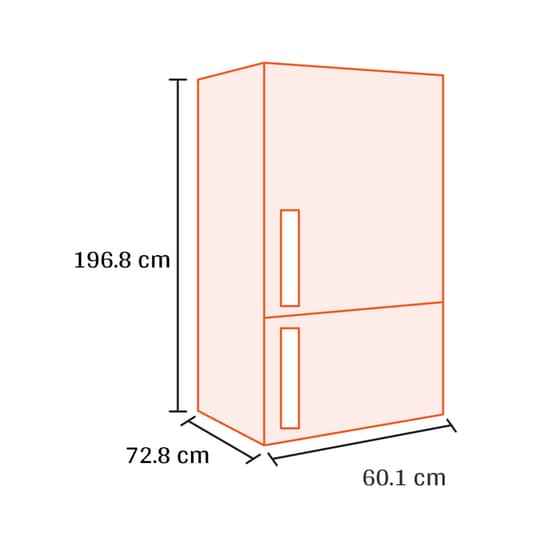 SMEG FAB32LRD5 Total No Frost 331 Lt Κόκκινο Ψυγειοκαταψύκτης image 2