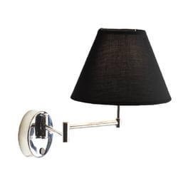 Απλίκα Τοίχου Aca Suwon Suwb01b Μεταλλική 22x30 cm - Ασημί/Μαύρη