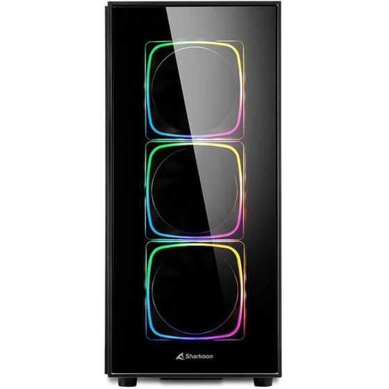Κουτί Desktop Sharkoon TG6 RGB Midi Tower - Μαύρο image 1