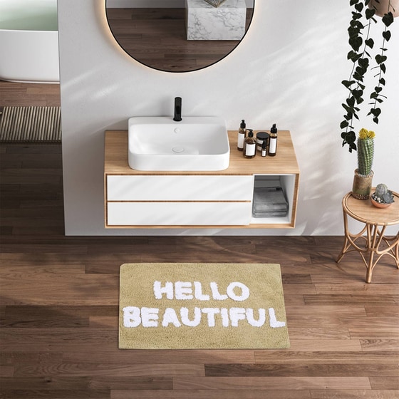 Πατάκι Μπάνιου Das Home Bathmats 0675 Ορθογώνιο από Βαμβάκι 50x80 cm cm - Μπεζ/Εκρού image 1