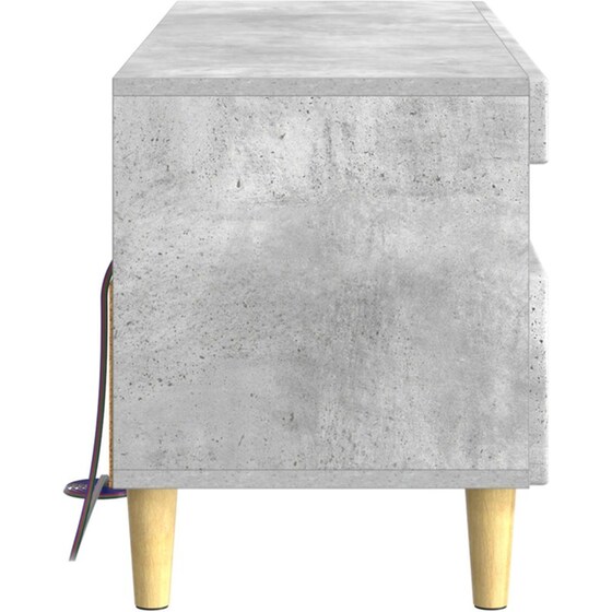 Έπιπλο Τηλεόρασης με LED VidaXL από Επεξεργασμένο Ξύλο - Γκρι Σκυροδέματος image 6