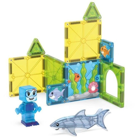 Μαγνητικό Παιχνίδι Magna-Tiles Shark Dive 13 Τεμάχια image 1