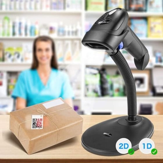 NETUM Scanner Χειρός Ασύρματο 2.4GHz με Βάση Ανάγνωση 2D και QR Barcodes image 5
