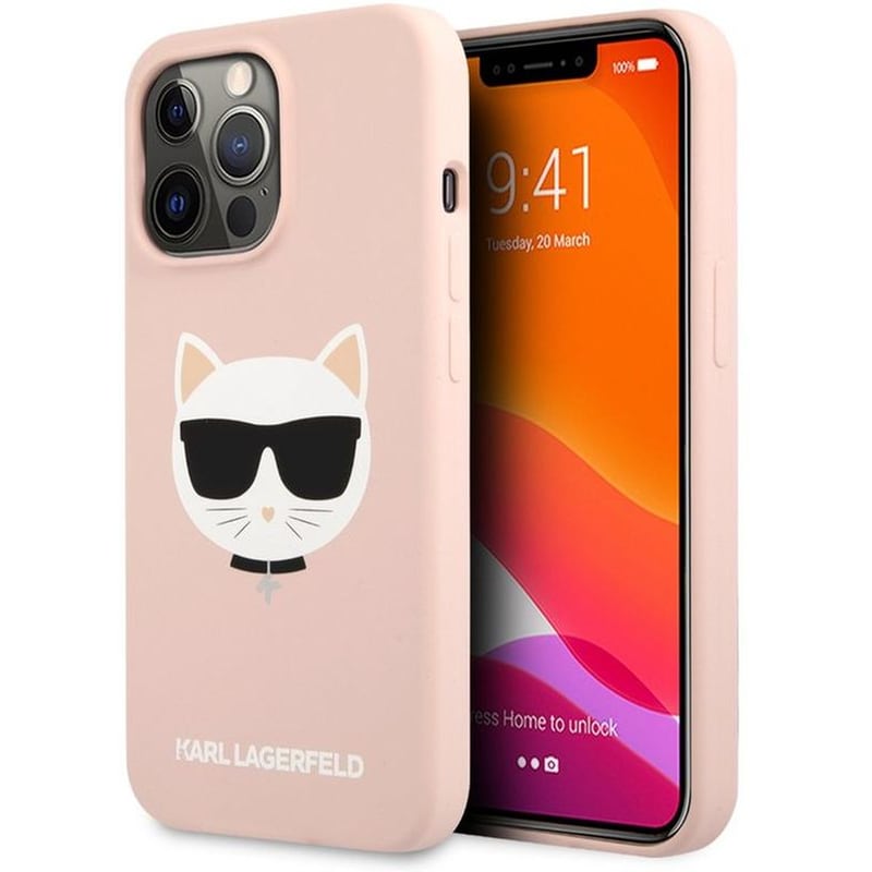 KARL LAGERFELD Θήκη Apple iPhone 13 Pro - Karl Lagerfeld Choupettes Head - Ροζ