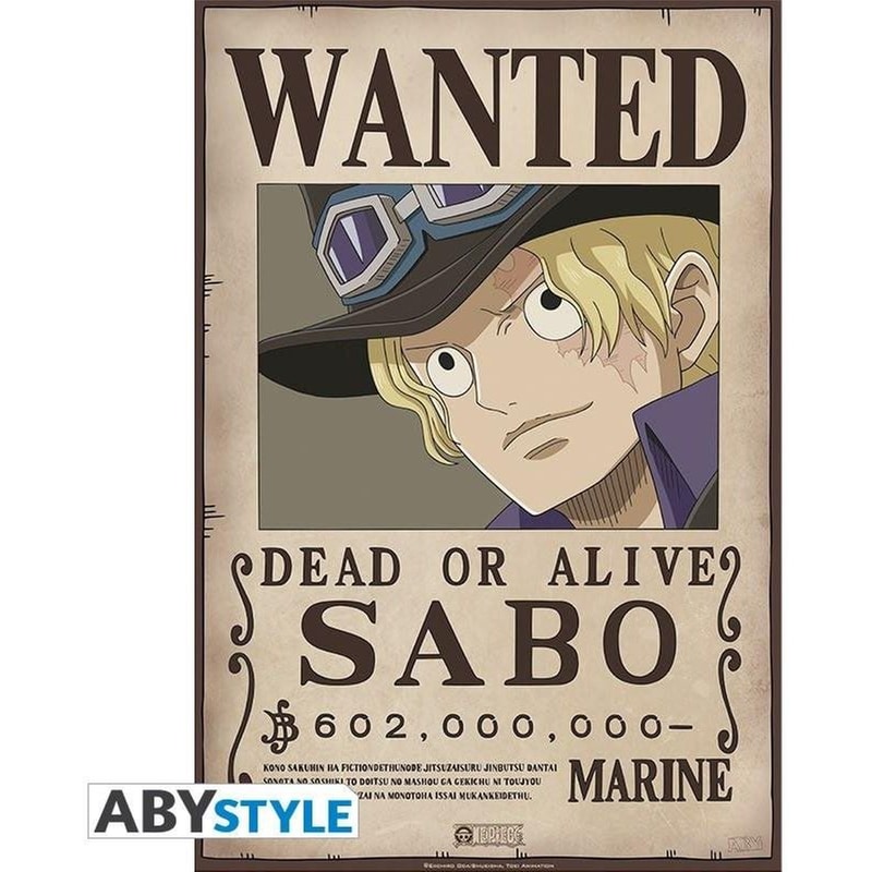 ABYSTYLE Αφίσα One Piece Wanted Sabo Κάθετη 52x38 cm