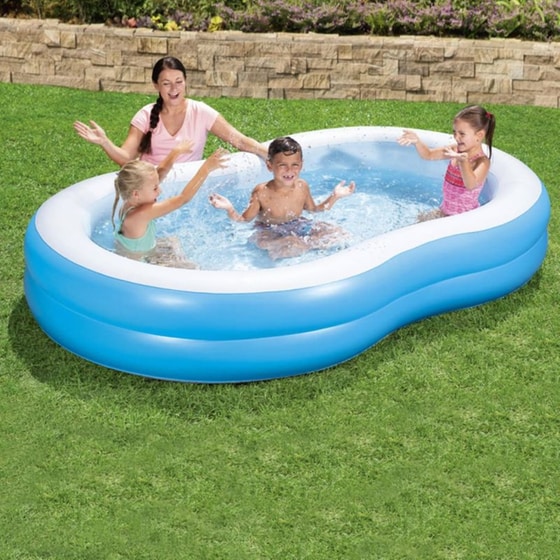 Φουσκωτή Παιδική Πισίνα Bestway Big Lagoon 544 Lt - Μπλε image 1