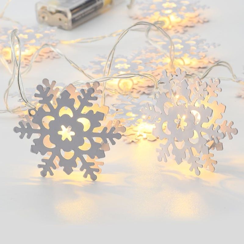 Χριστουγεννιάτικη Γιρλάντα 10 LED Aca Decor Snowflake