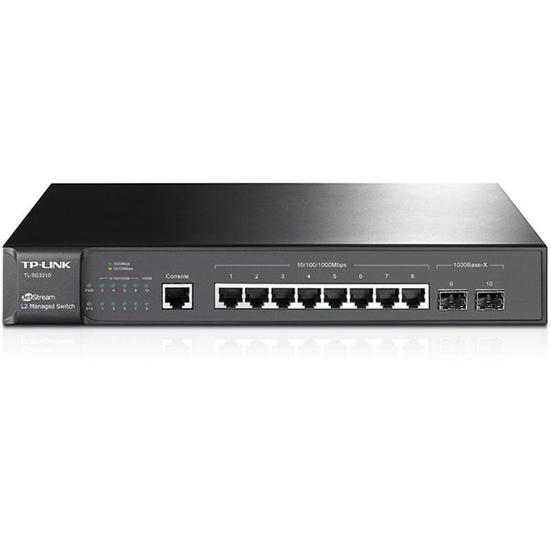 TP-LINKTL-SG3210 JetStream Managed Switch Gigabit L2 with 2 SFP Slots 8-Port
