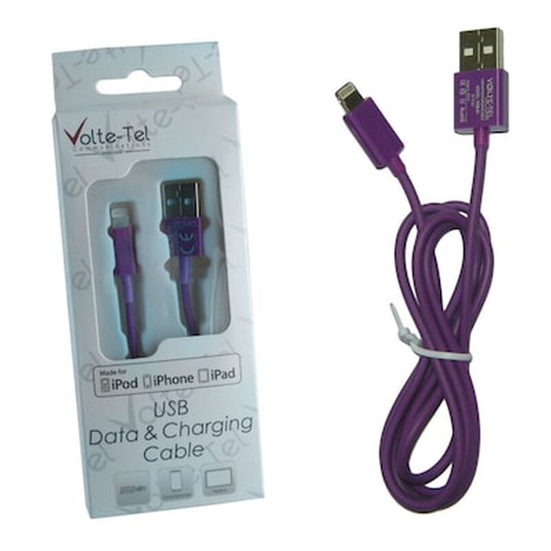 IPH5 USB ΦΟΡ/ΗΣ-DATA PURPLE VCD-01 IOS 7