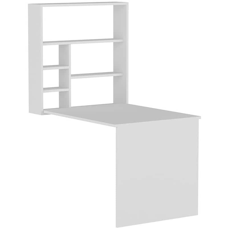 PAKOWORLD Γραφείο Τοίχου Ανοιγόμενο Ravin Pakoworld Λευκό 63x90x154εκ – 120-000084