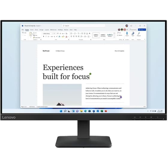 Lenovo L24-4e Monitor 23.8" FHD IPS Flat 100Hz 6ms image 0