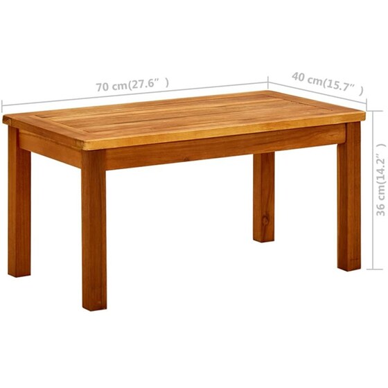 Τραπέζι Εξωτερικού Χώρου VidaXL από Ξύλο 70x40x36 cm - Καφέ image 6