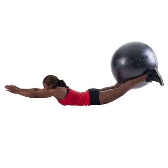 Μπάλα Γυμναστικής Pure2Improve Κατάλληλη για Pilates, Yoga 1.10 kg Μεγέθους 65 cm από PVC - Μαύρο image 2