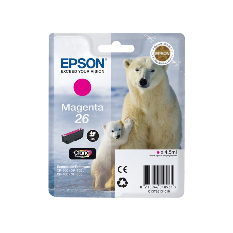 Epson 26 Ματζέντα Μελάνι Εκτυπωτή C13T26134010