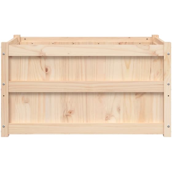 Ζαρντινιέρες VidaXL από Μασίφ Ξύλο Πεύκου 2Τμχ - Μπεζ image 4