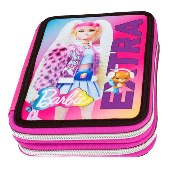 Κασετίνα Παραλληλόγραμμη Διπλή Gim Barbie Extra image 1