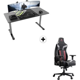Σετ Eureka Ergonomic Γραφείο Gaming ERK-IOD-60B-V4 & Καρέκλα Python II ERK-GC08-R