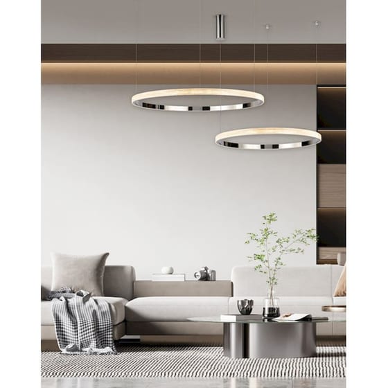 Φωτιστικό Οροφής Led Dimmable Homelighting Amarylis 77-8165 από Αλουμίνιο - Ασημί image 1