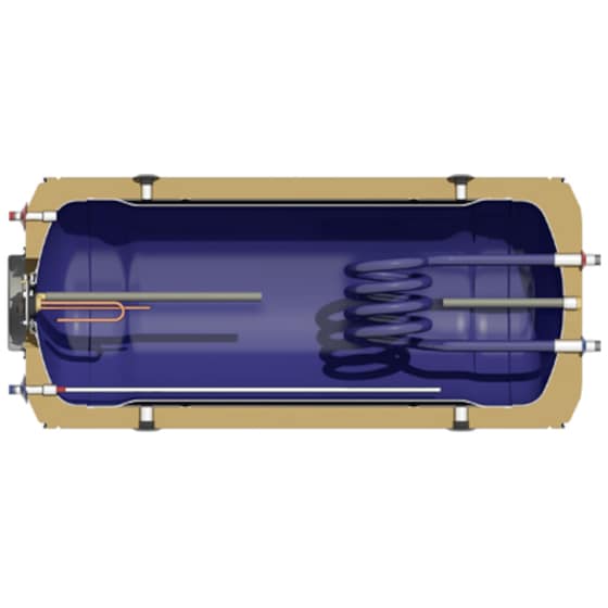 Ηλιακός Θερμοσίφωνας NOBEL Aelios Glass 300L/5.2τμ Tριπλής Ενέργειας Ταράτσας image 2