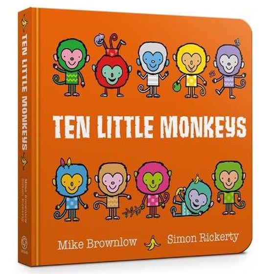 Ten Little Monkeys Board Book image 0