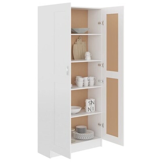 Vidaxl Βιβλιοθήκη Λευκή 82,5 X 30,5 X 185,5 Εκ. Μοριοσανίδα image 4